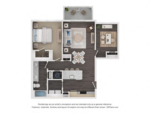 a rendering of a floor plan of a house